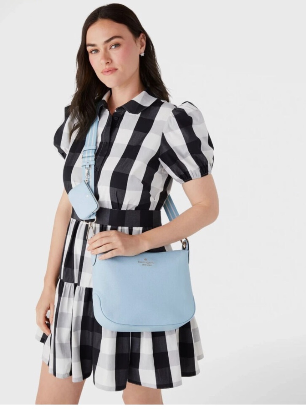 Kate Spade Rosie Large Crossbody Celeste Blue Leather - Picture 2 of 10